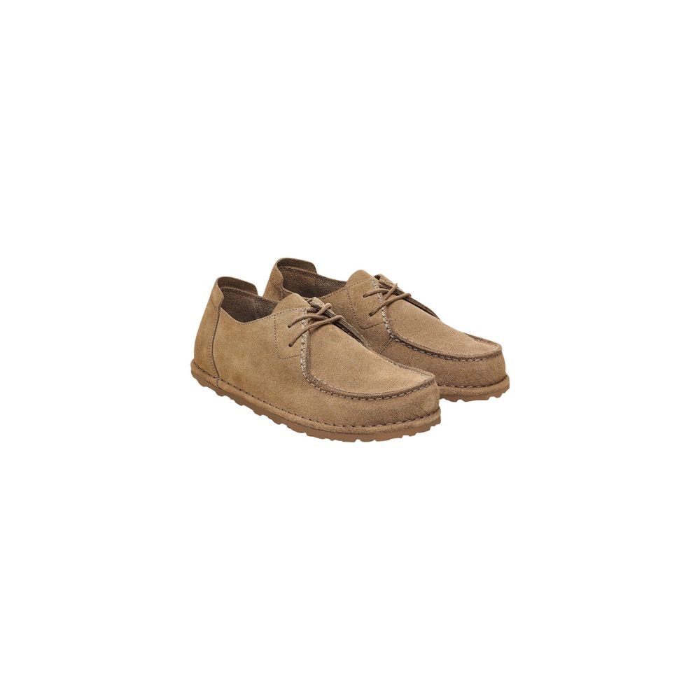 Beige Suede Leather Oxfords And Derbies