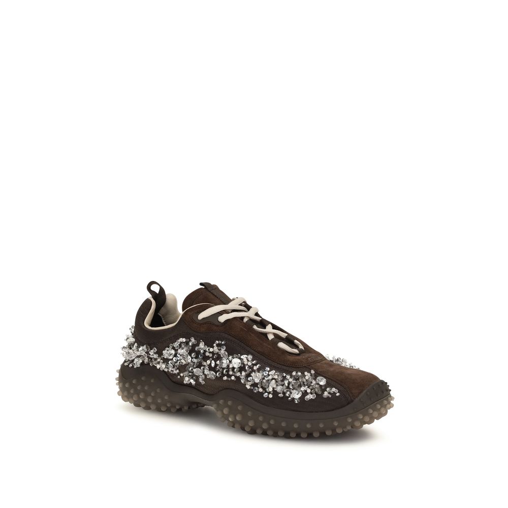 Brown Suede Leather Sneakers