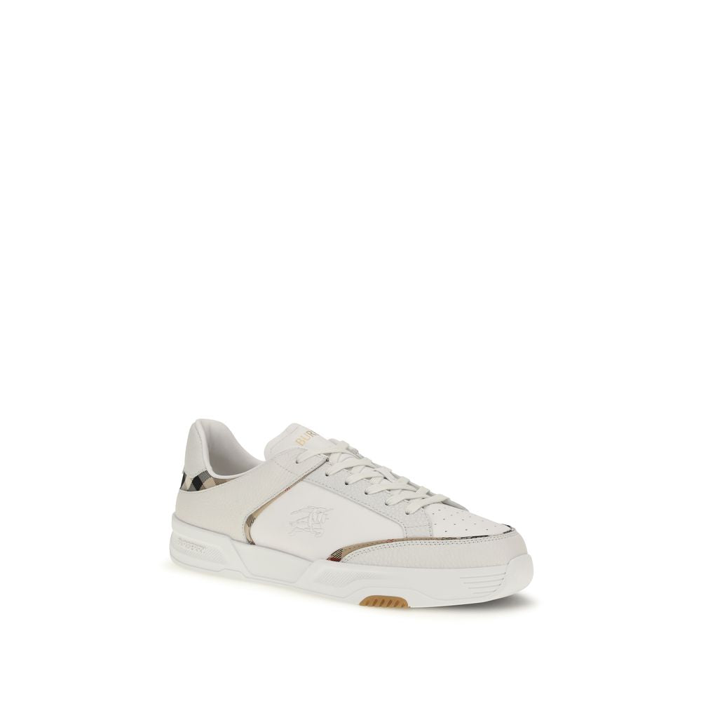 White Calf Leather Bos Taurus Low Top Sneakers