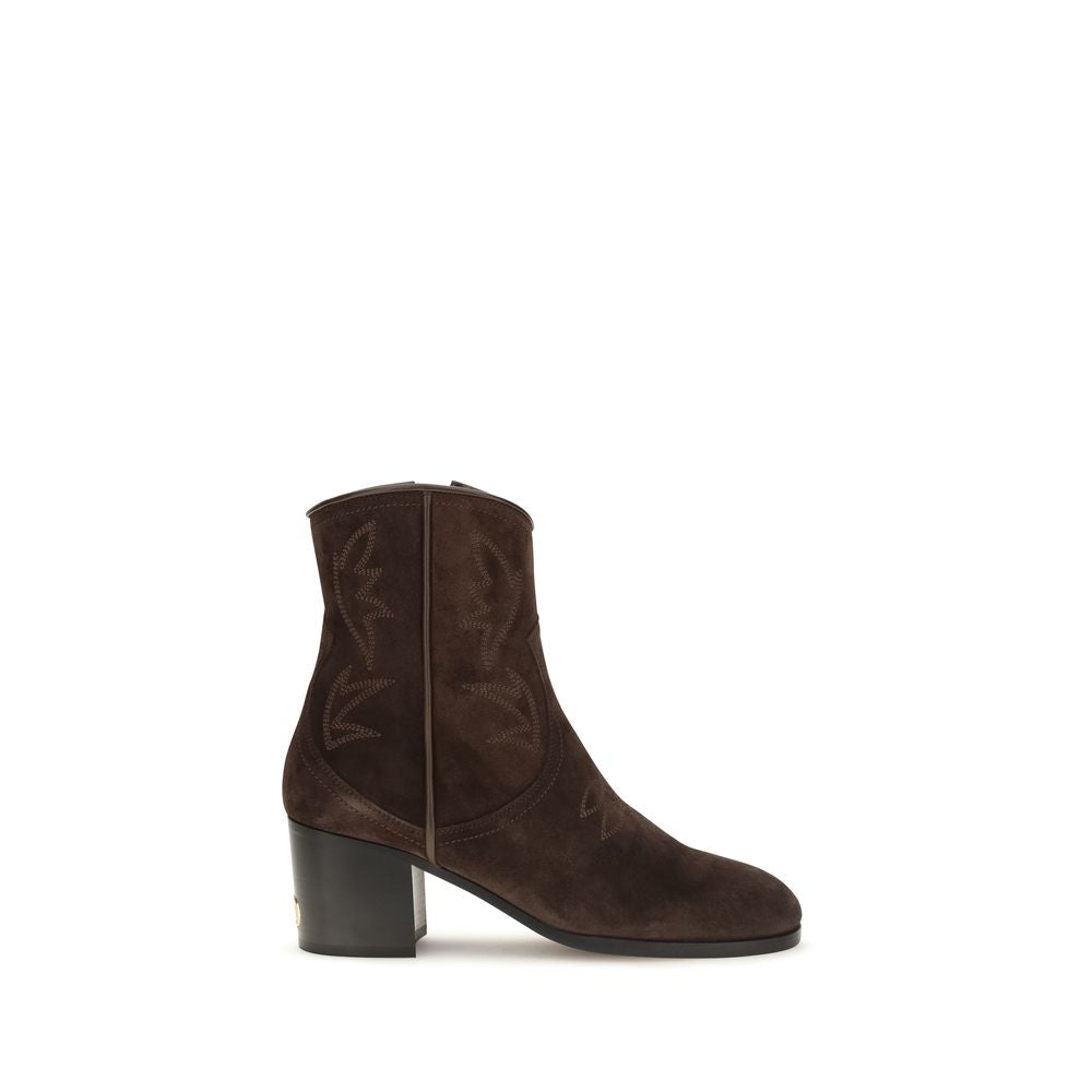Brown Suede Leather Ankle Boots