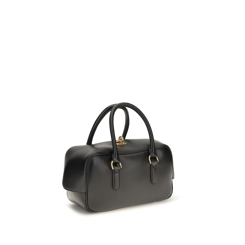 Black Lamb Leather Handbag