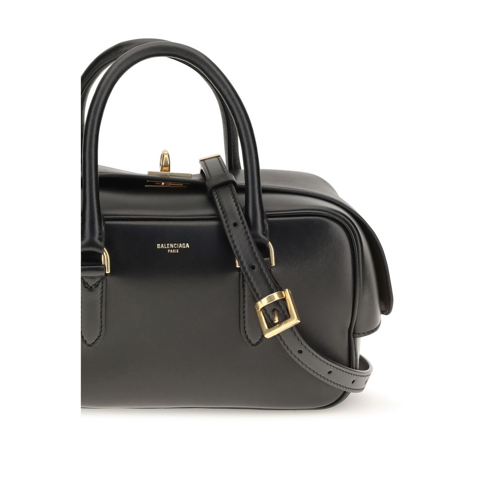 Black Lamb Leather Handbag