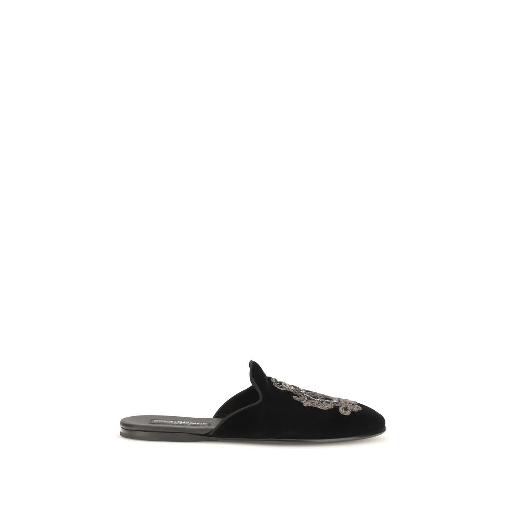 Black Velvet Flats