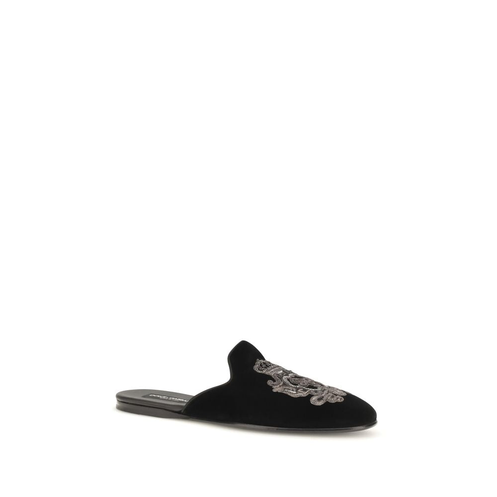 Black Velvet Flats