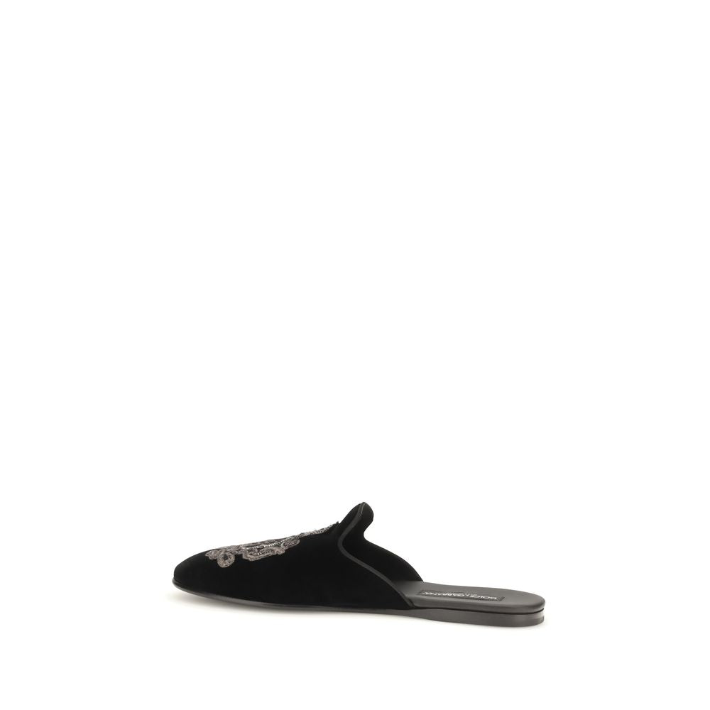 Black Velvet Flats