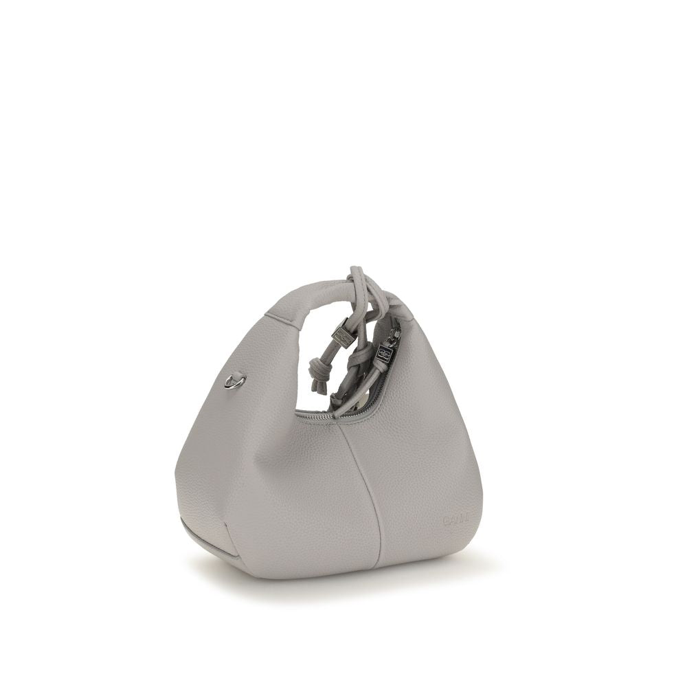 Gray Polyester Shoulder Bag