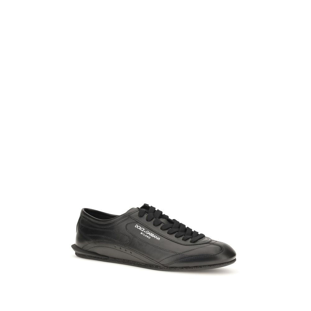 Black Calf Leather Bos Taurus Low Top Sneakers
