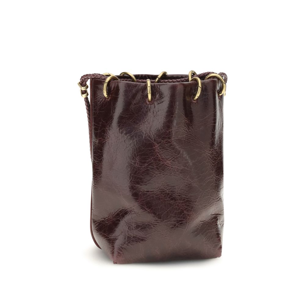 Brown Calf Leather Bos Taurus Backet Bag