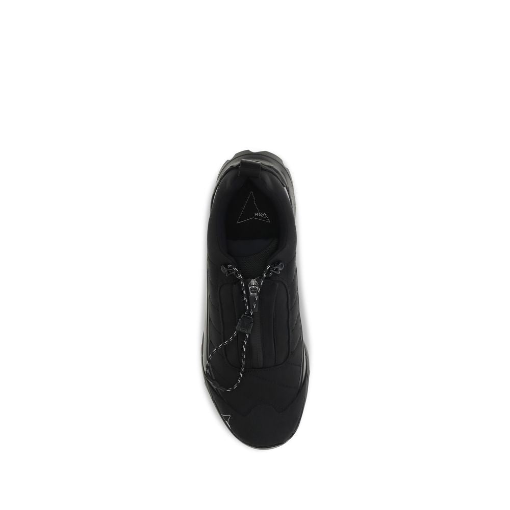 Black Polyamide Athletic Sneakers