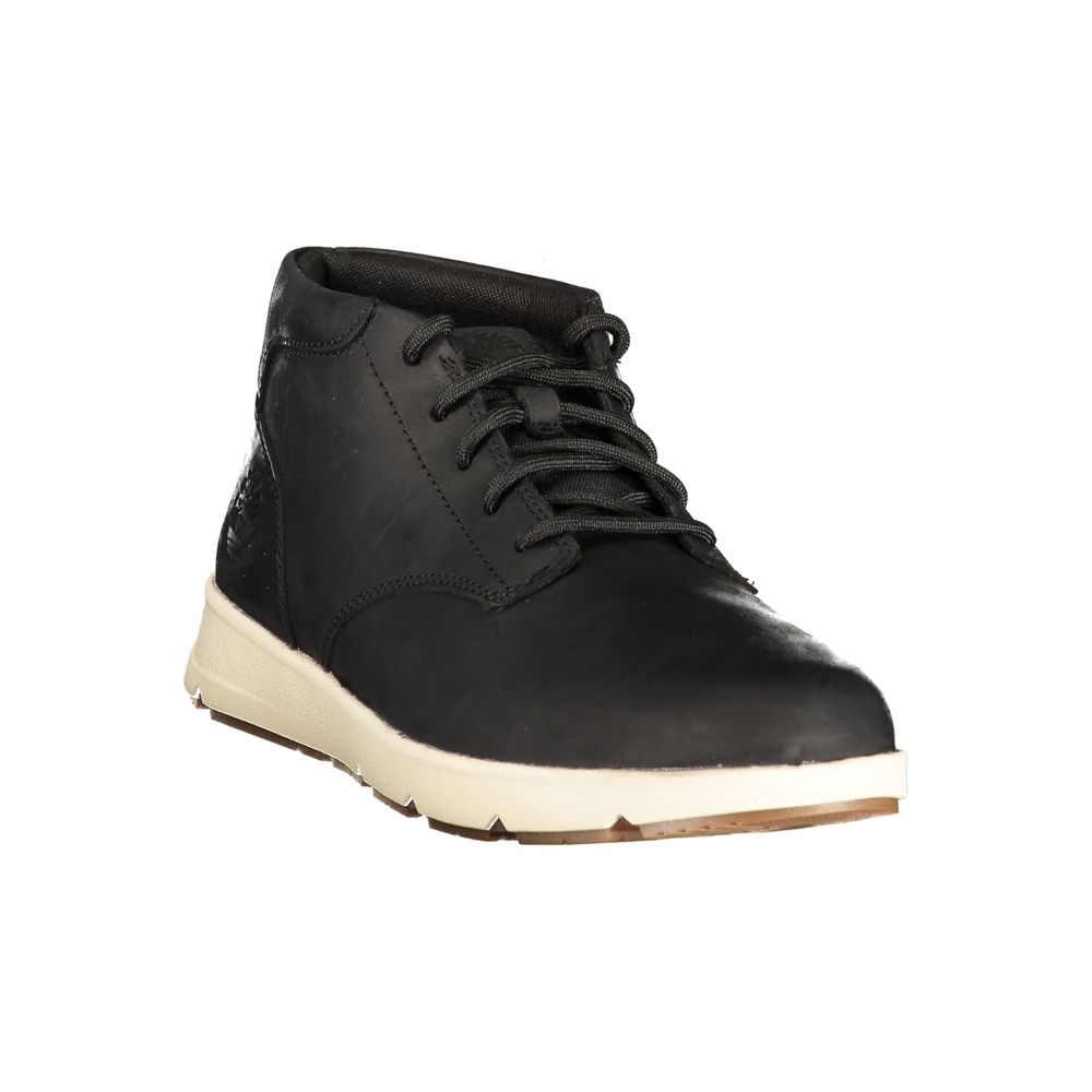 Black Polyurethane Men's Sneaker