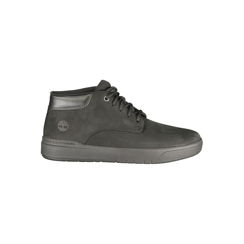 Black Polyester Mens Sneaker