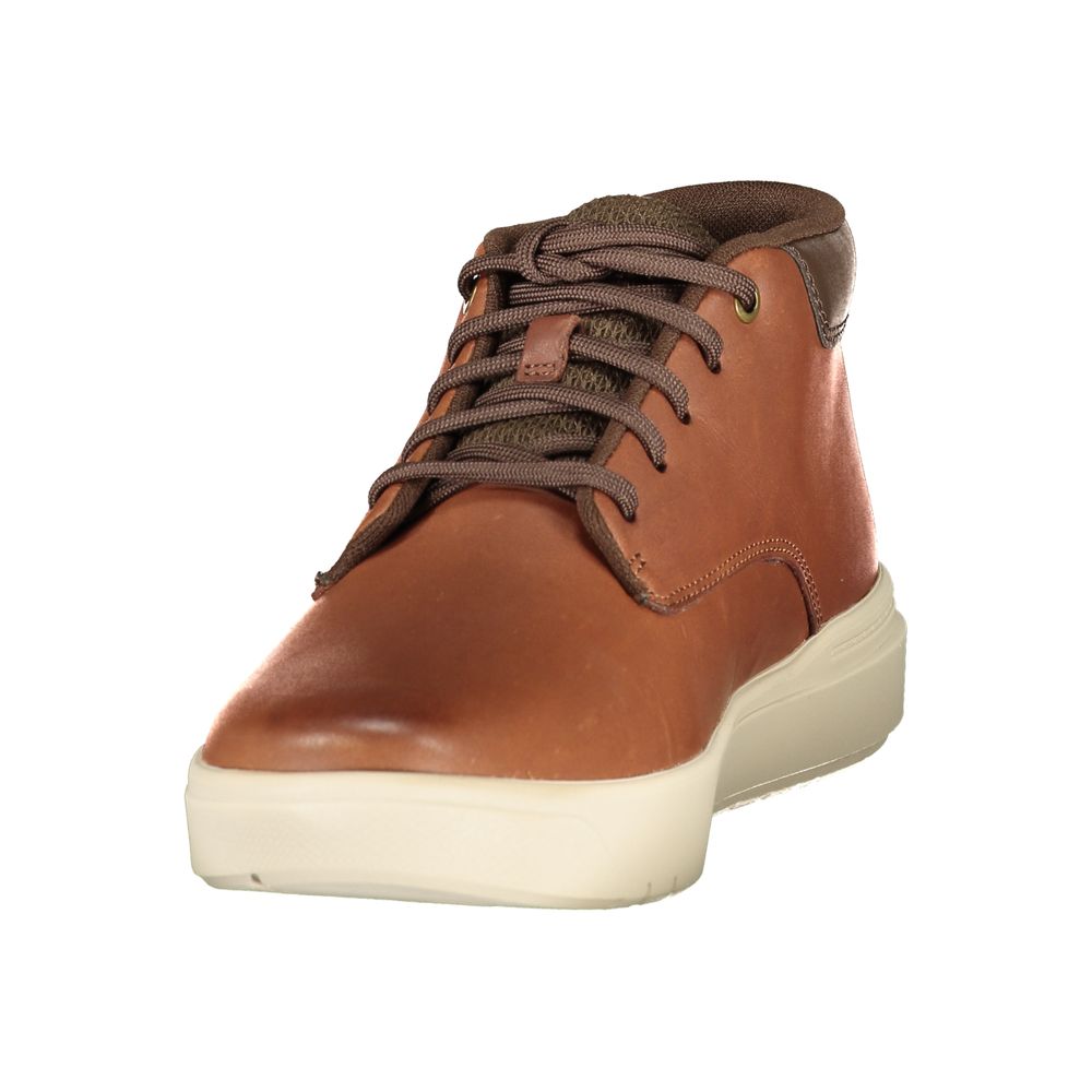 Brown Polyurethane Men's Sneaker
