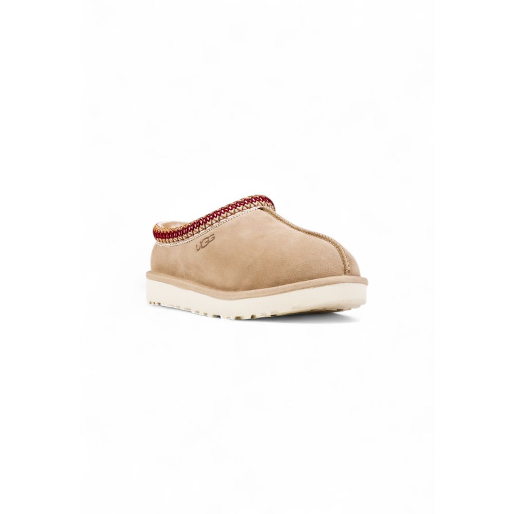 Beige Leather Ankle Boots