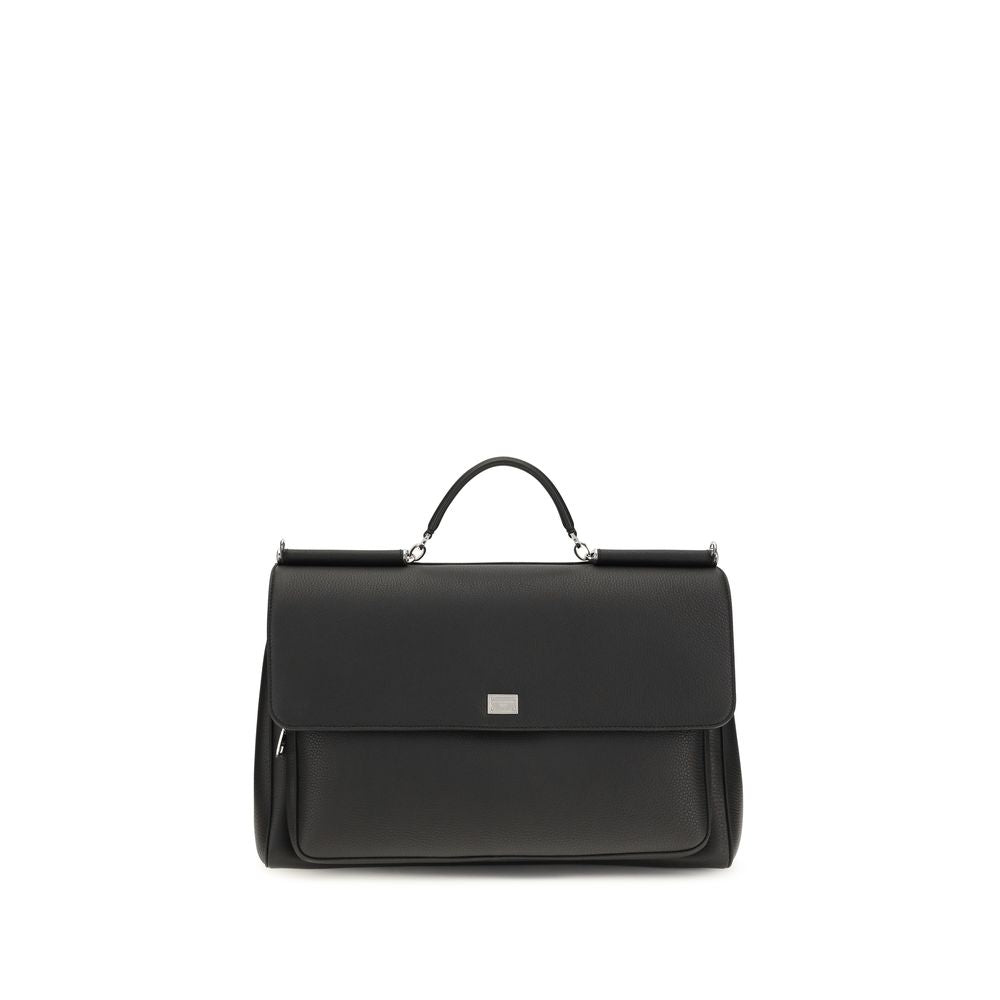 Black Calf Leather Bos Taurus Handbag