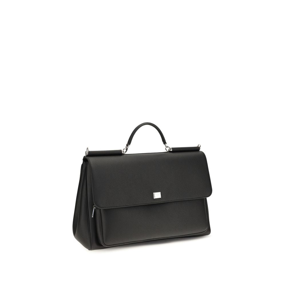 Black Calf Leather Bos Taurus Handbag