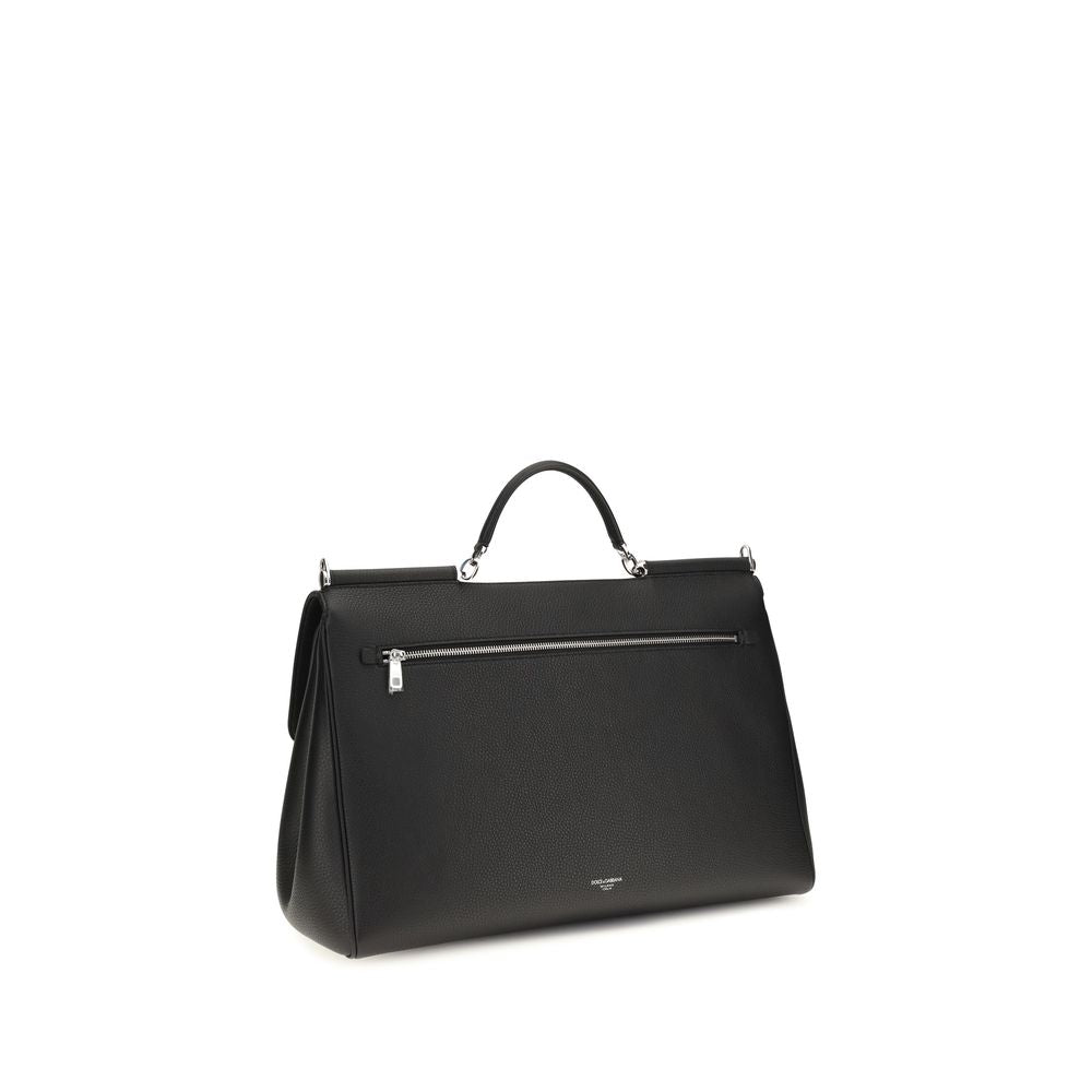 Black Calf Leather Bos Taurus Handbag