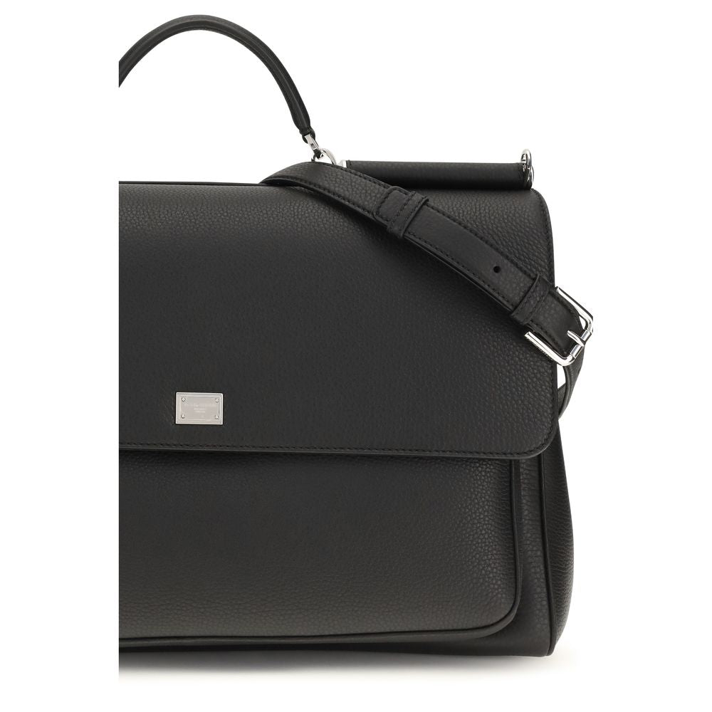 Black Calf Leather Bos Taurus Handbag