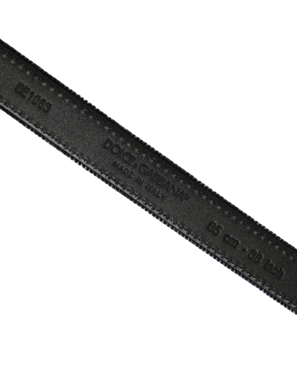 Dark Blue Velvet Gold Tone Metal Buckle Belt