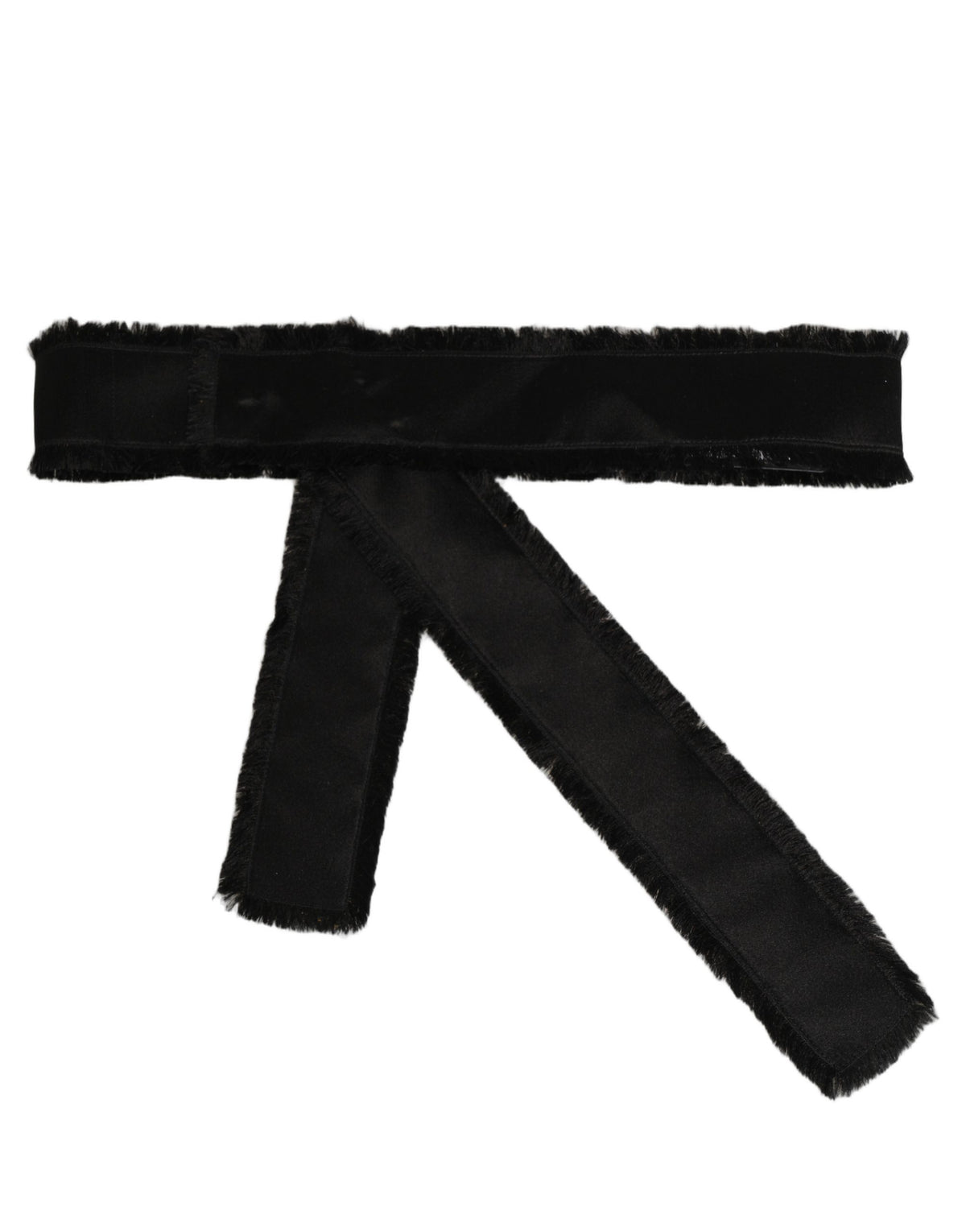 Black Velvet Wrap Around Tie Cintura Belt