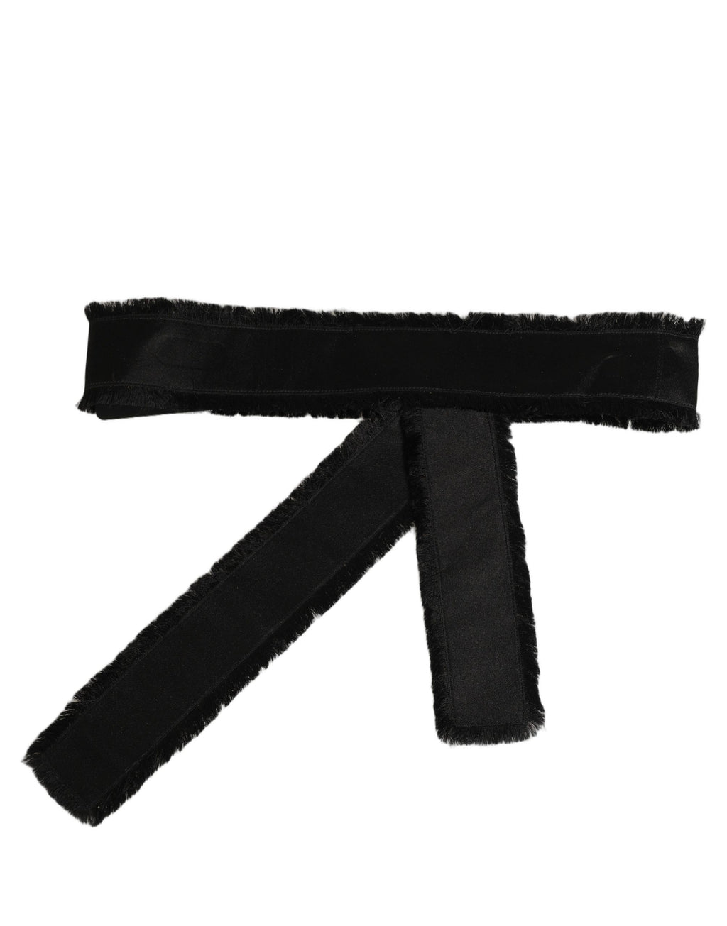 Black Velvet Wrap Around Tie Cintura Belt