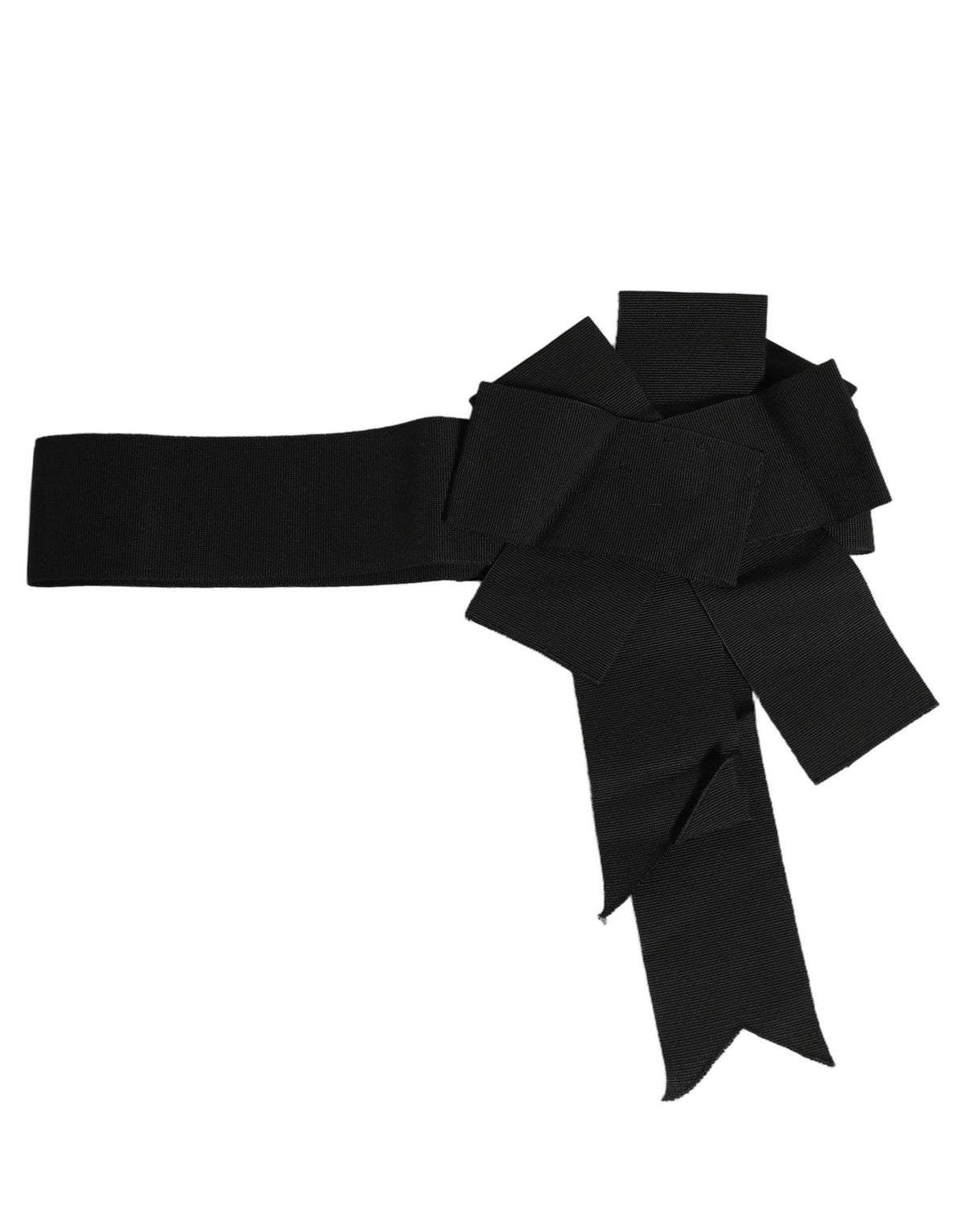Black Cotton Wrap Around Tie Cintura Belt