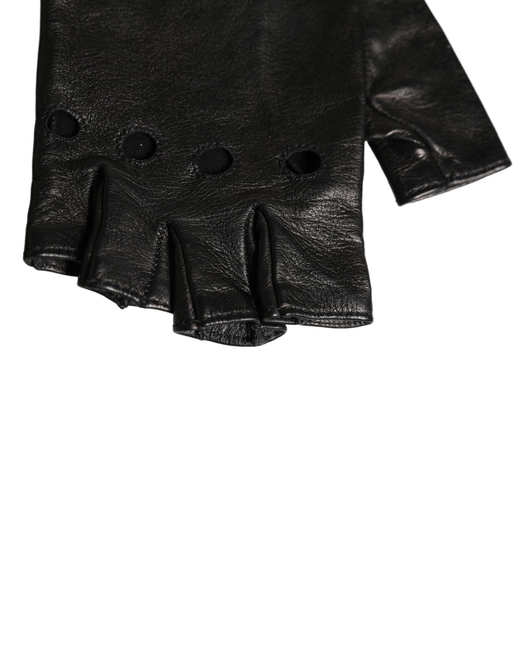 Black Embellished Wrist Length Fingerless Gloves