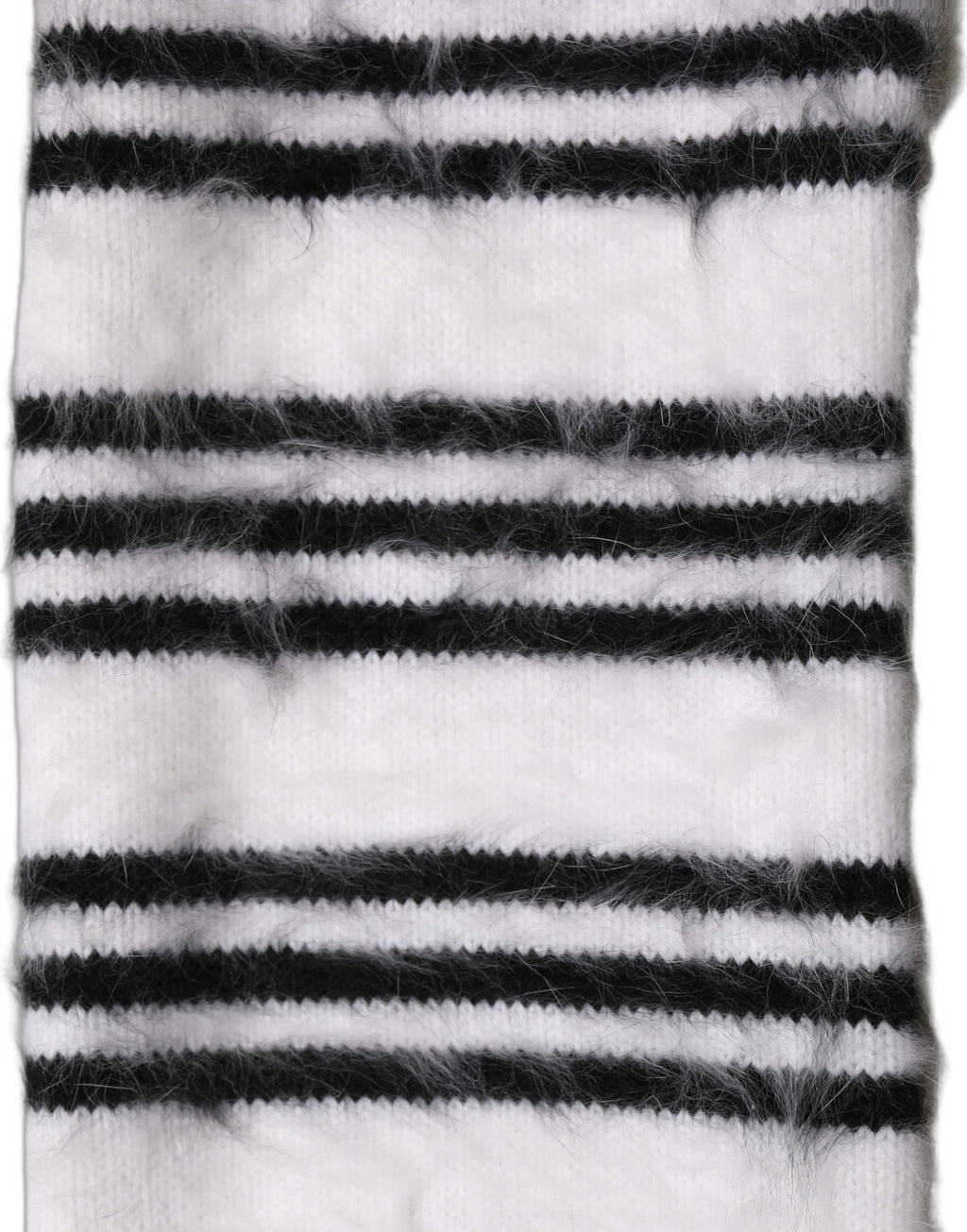 White Black Striped Skinny Neck Warmer Scarf