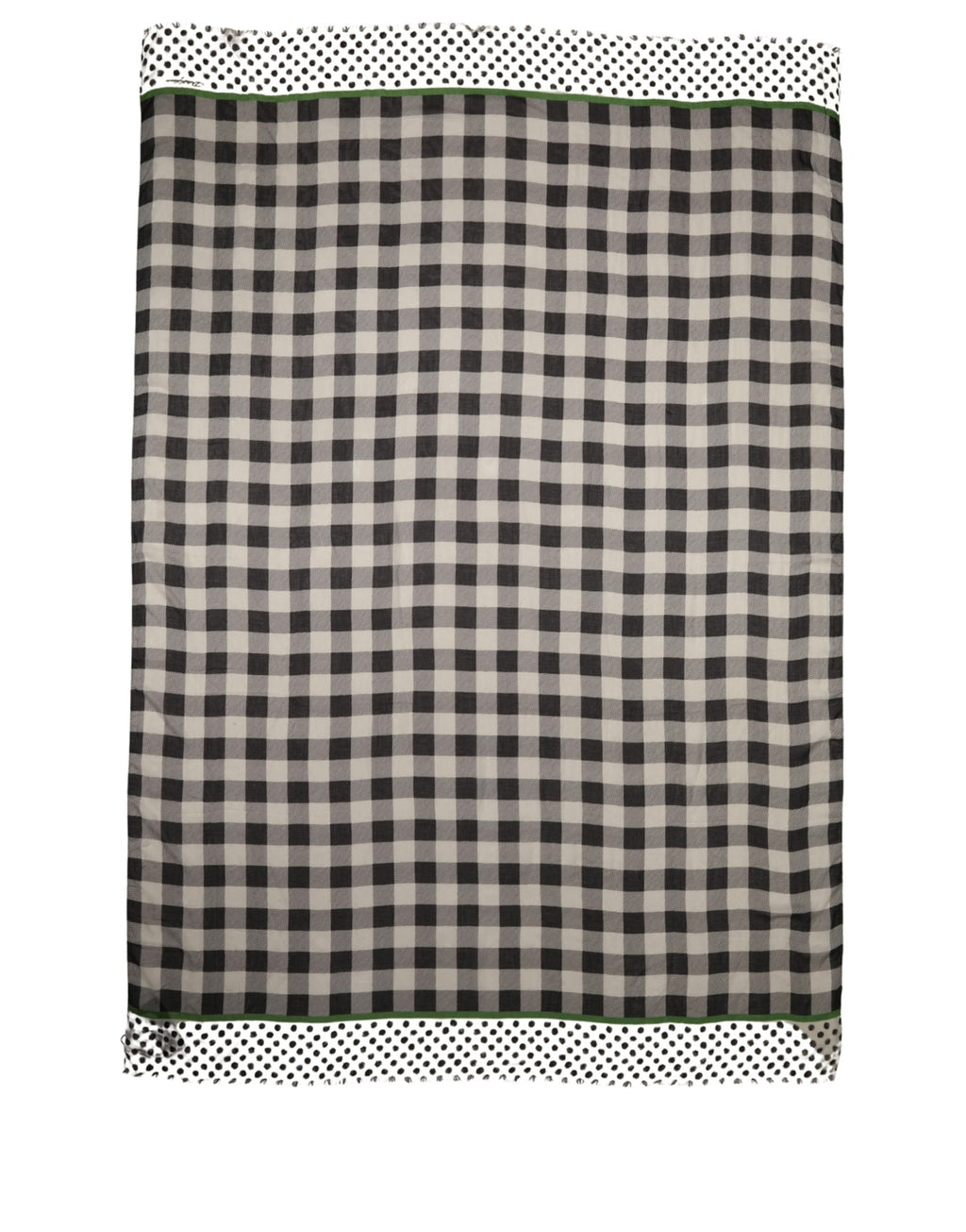 Black White Napoli Modal Check Shawl Scarf