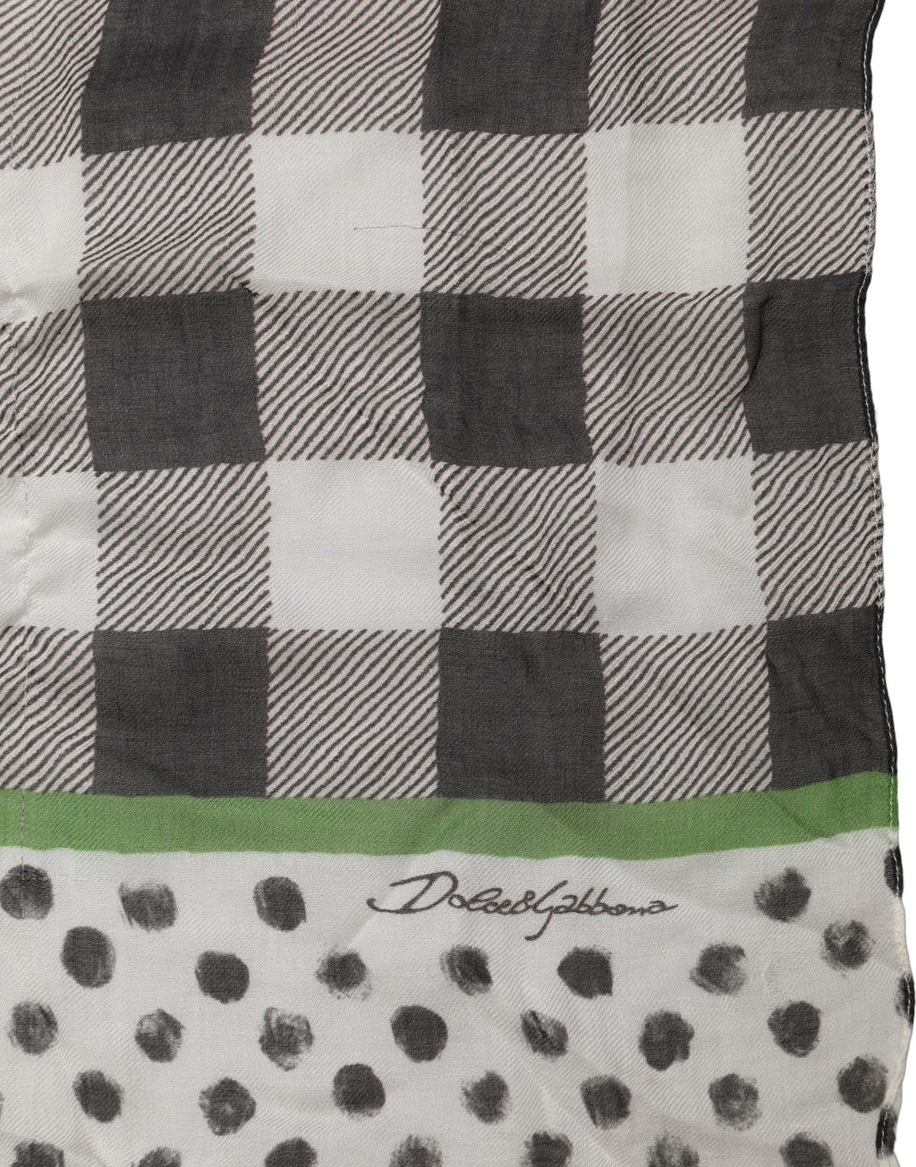 Black White Napoli Modal Check Shawl Scarf