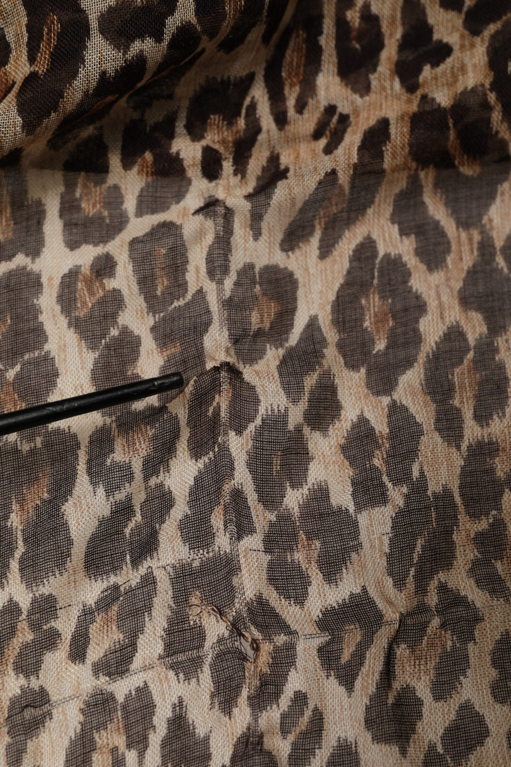 Brown Leopard Cashmere Shawl Stole Scarf