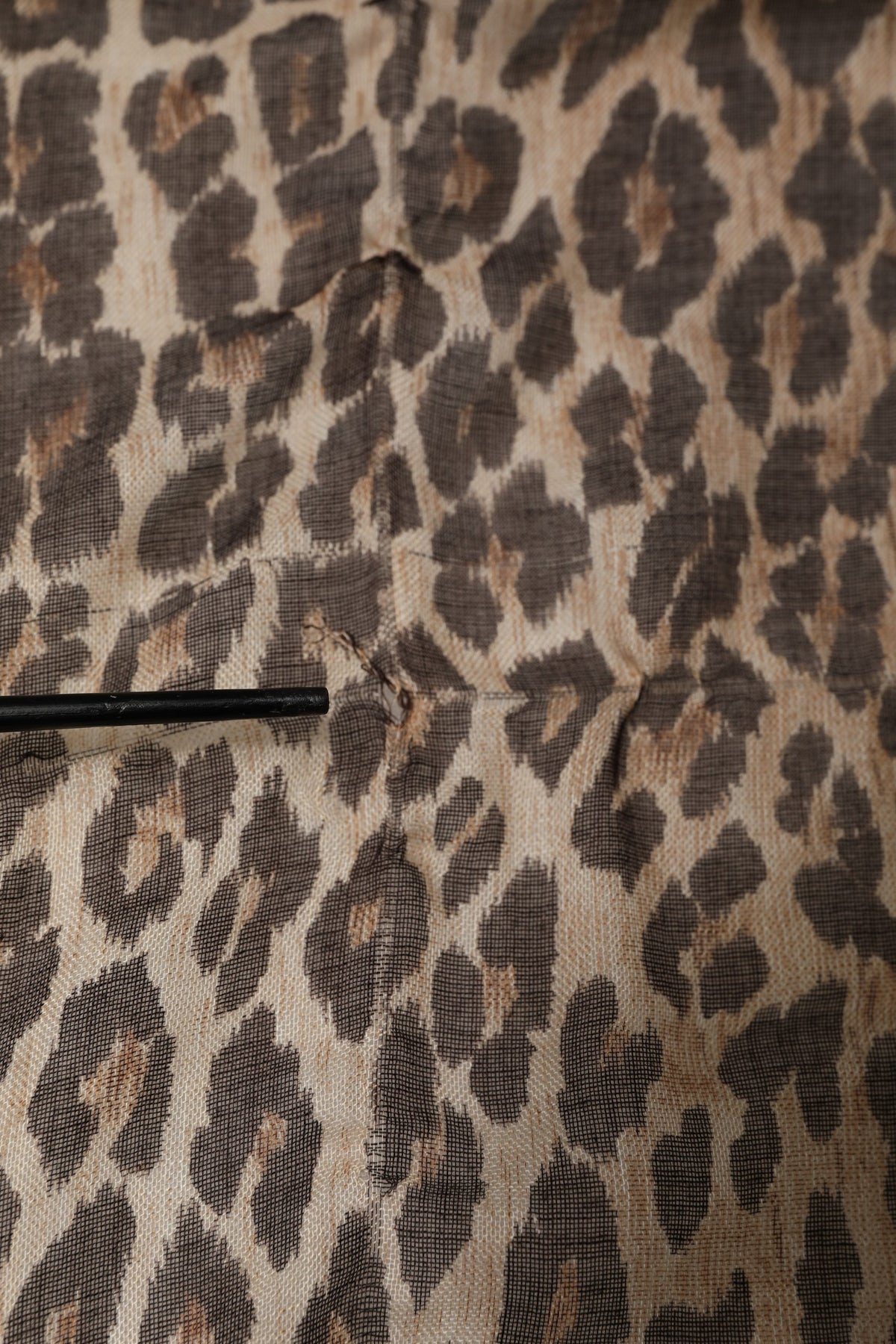 Brown Leopard Cashmere Shawl Stole Scarf