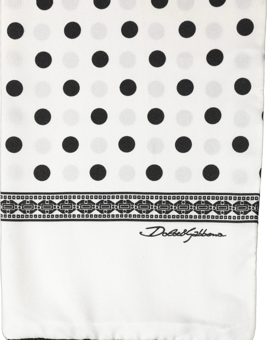 White Black Polka Dot Fringed Shawl Scarf