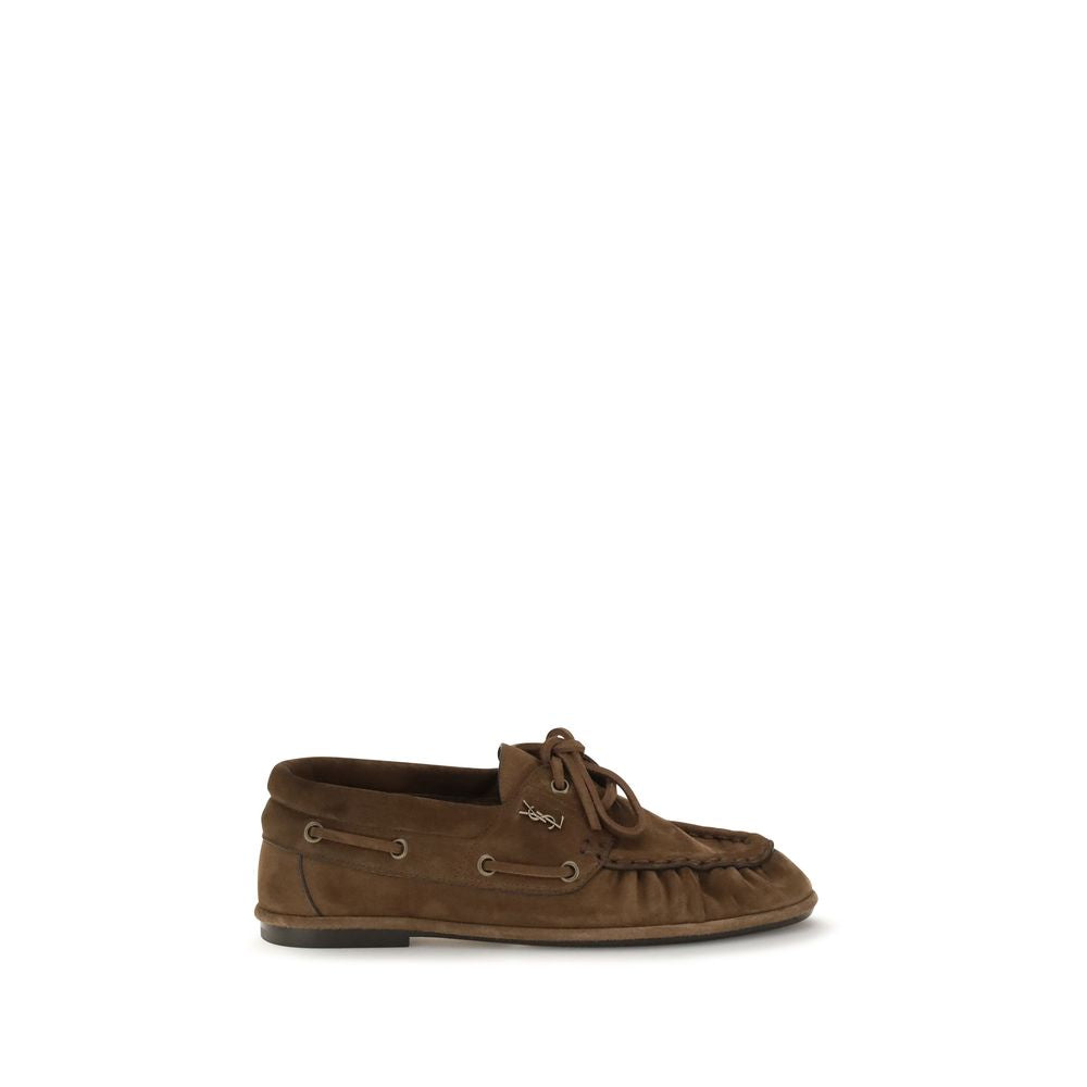 Brown Suede Leather Slip-On Loafers