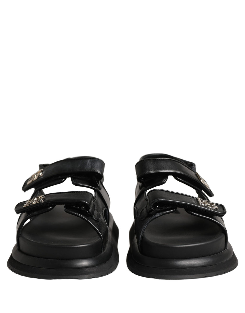 Black DG Logo Sandals Flats Slippers Shoes