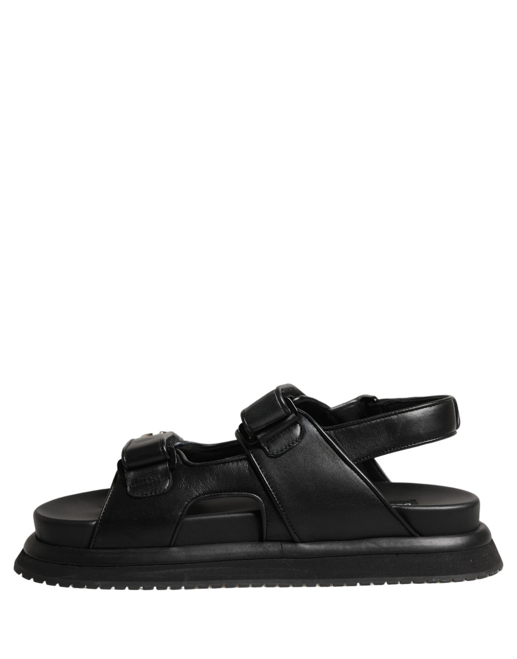 Black DG Logo Sandals Flats Slippers Shoes
