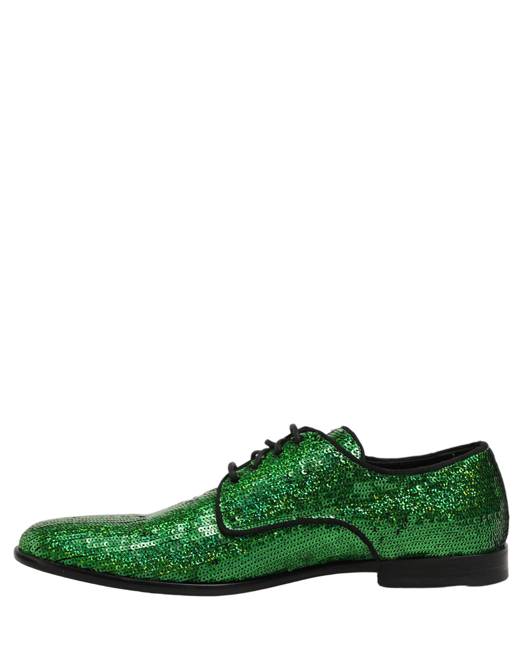 Dress Green Sequined Lace Up Men Derby Shoes