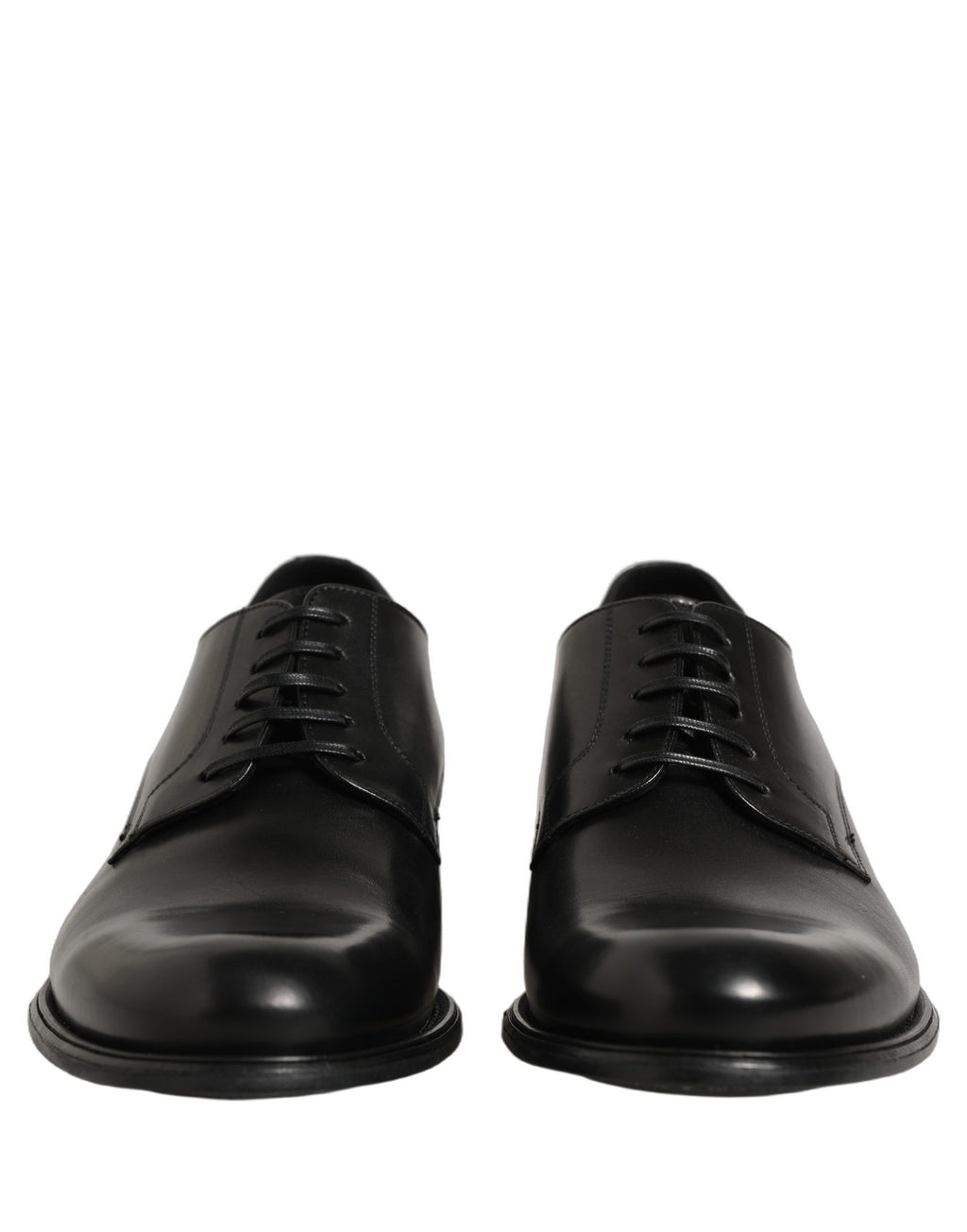 Black Calfskin Leather Derby Men Dress Shoes