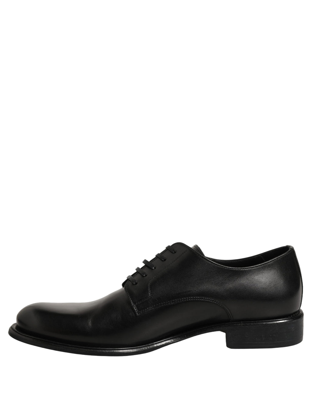 Black Calfskin Leather Derby Men Dress Shoes