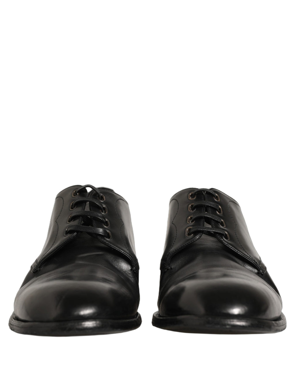 Black Calfskin Leather Derby Men Dress Shoes