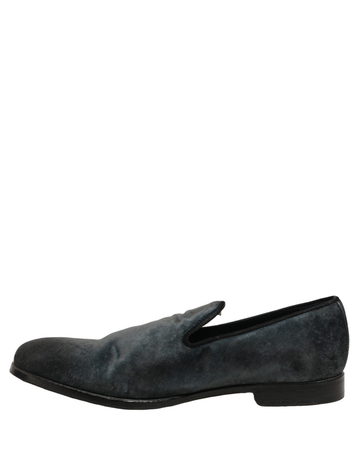 Blue Suede Slip On Men Slippers Loafers Shoes
