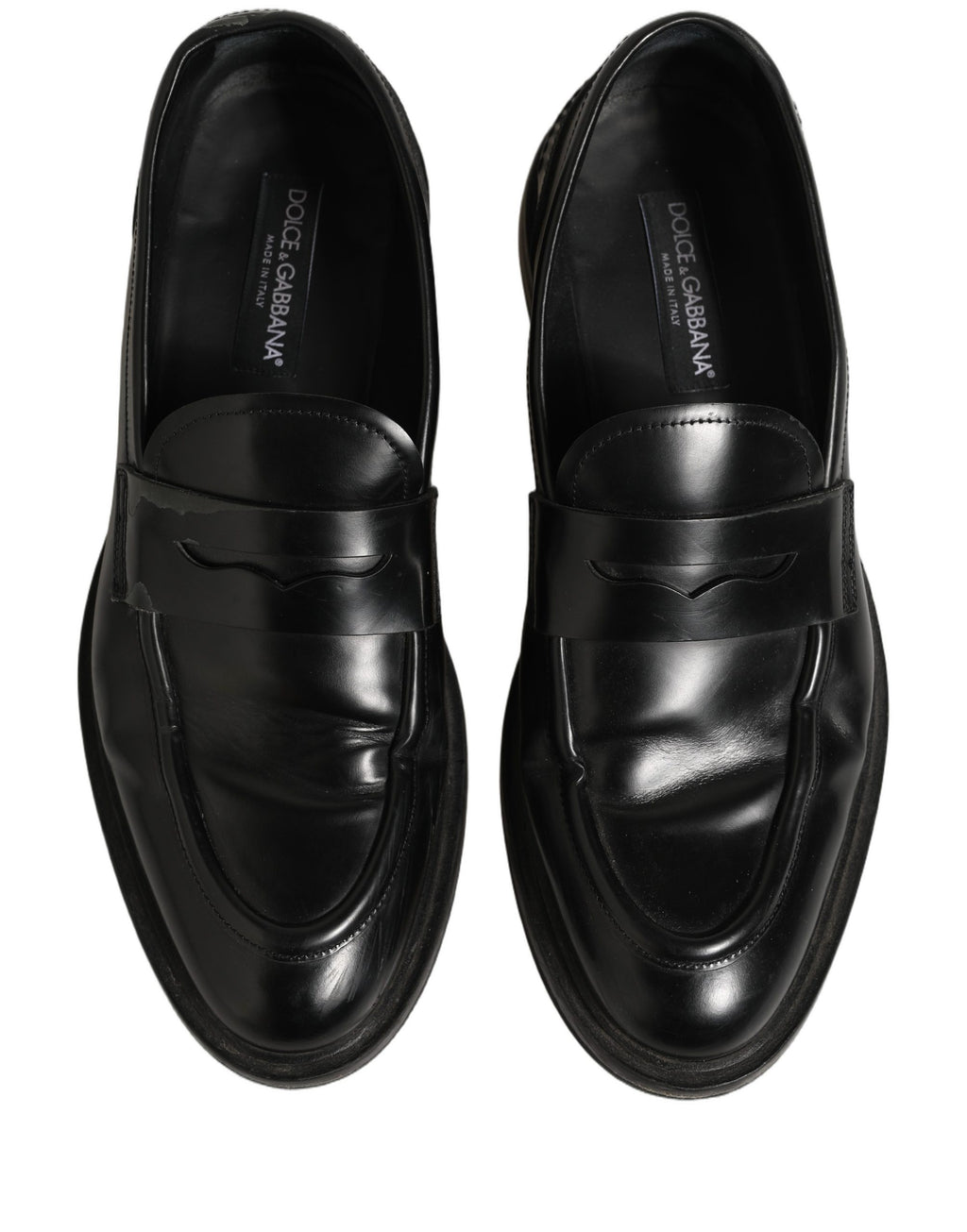 Black Brushed Calf Leather Loafers Shoes