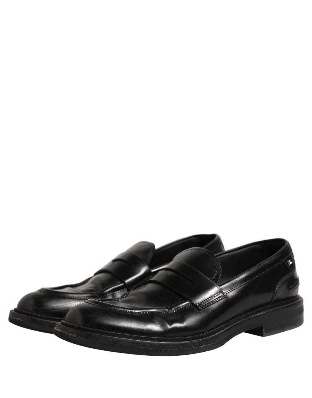 Black Brushed Calf Leather Loafers Shoes