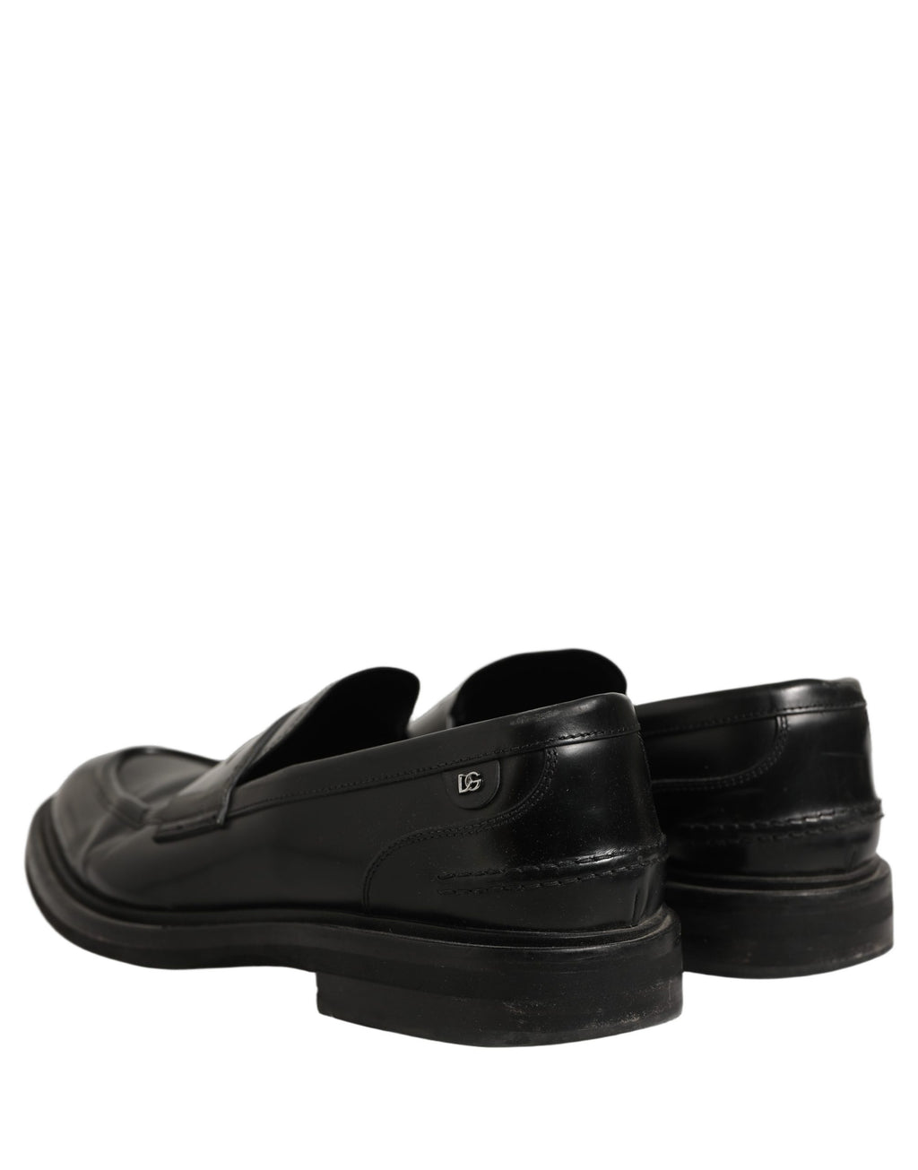 Black Brushed Calf Leather Loafers Shoes