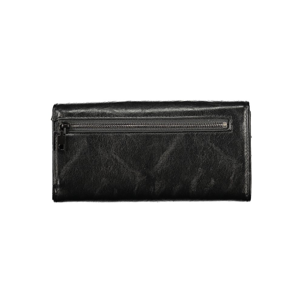 Black Polyurethane Women Wallet