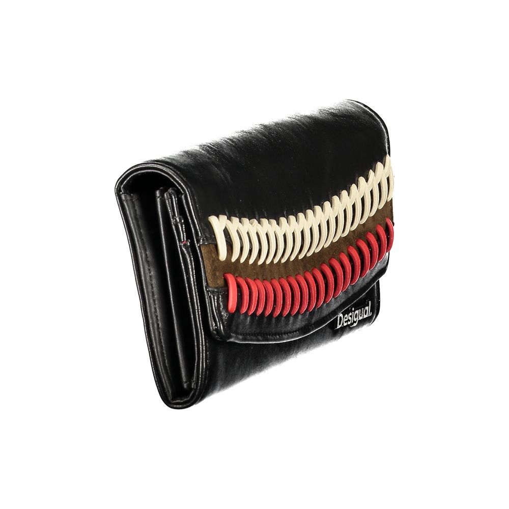 Black Polyurethane Women Wallet