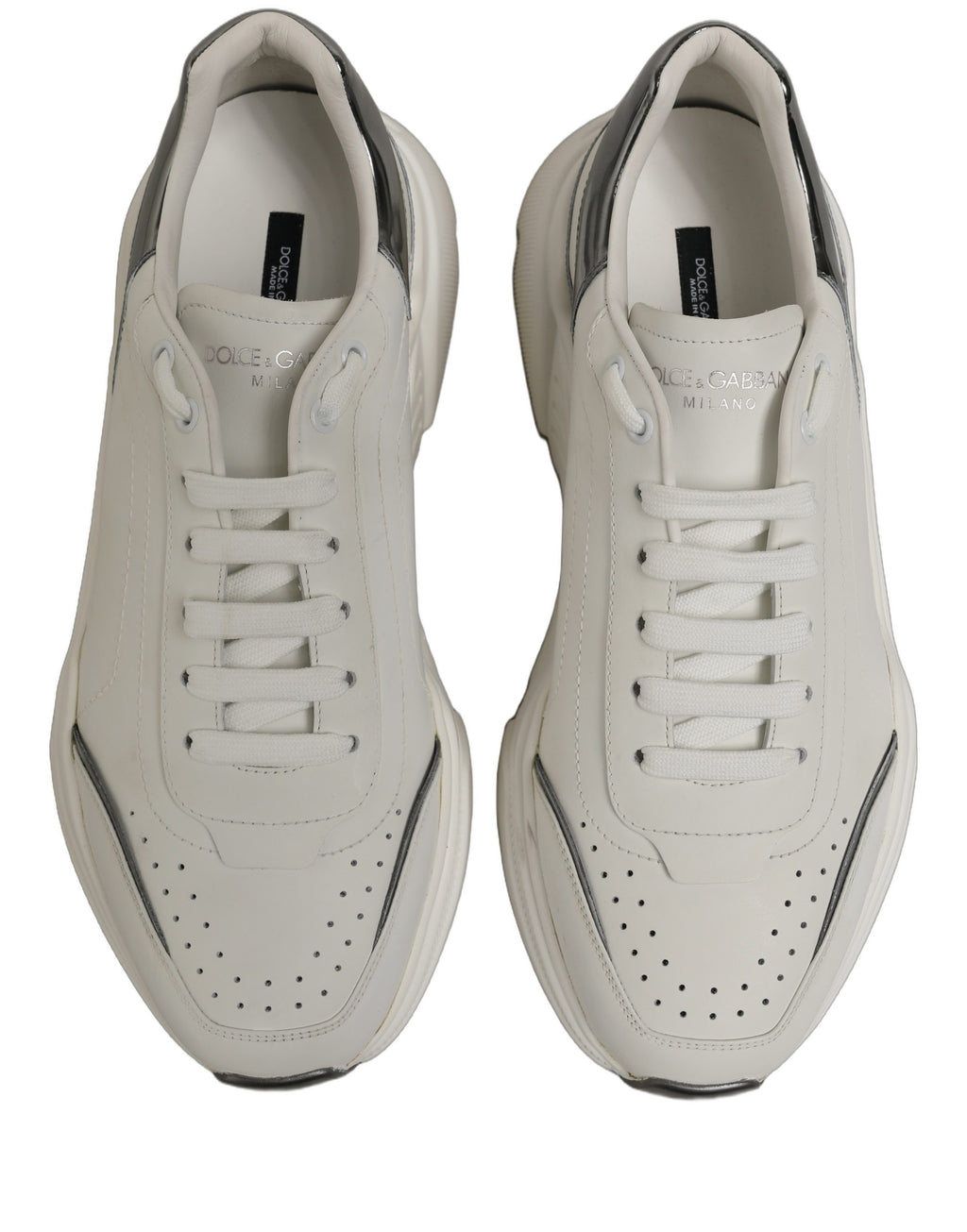White Silver Daymaster Low Top Sneakers Shoes