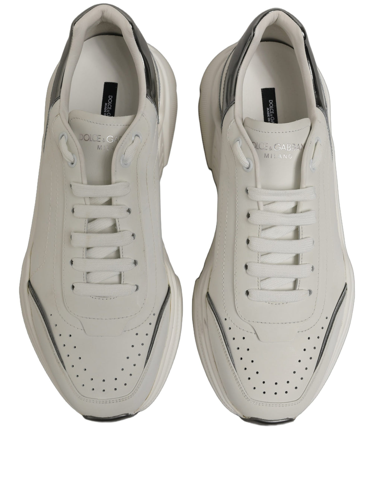 White Silver Daymaster Low Top Sneakers Shoes