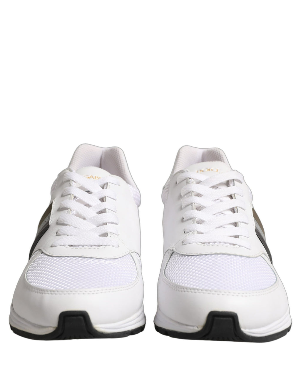 White Leather Mesh Low Top Neb Sneakers Shoes