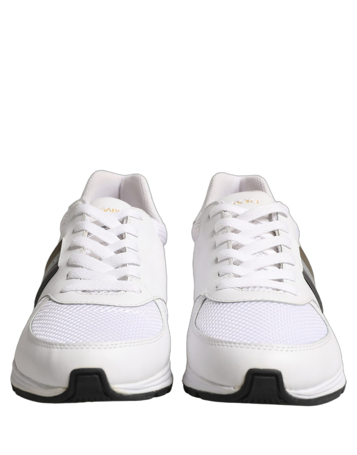 White Leather Mesh Low Top Neb Sneakers Shoes