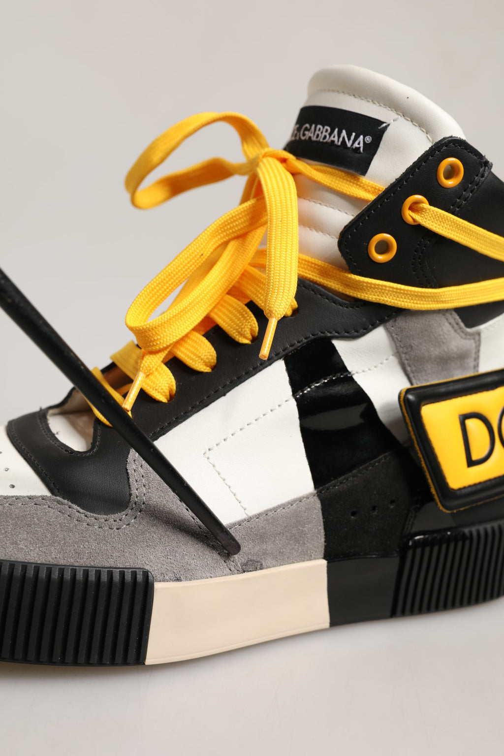 Multicolor Leather High Top Men Sneakers Shoes
